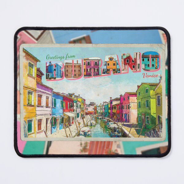 Item preview, Greetings from Burano in Venice Vintage style retro souvenir designed and sold by DeveloperProp0.