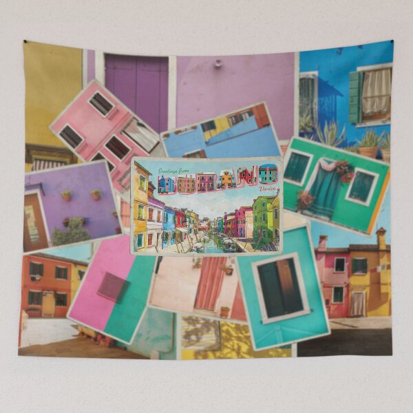 Item preview, Greetings from Burano in Venice Vintage style retro souvenir designed and sold by DeveloperProp0.
