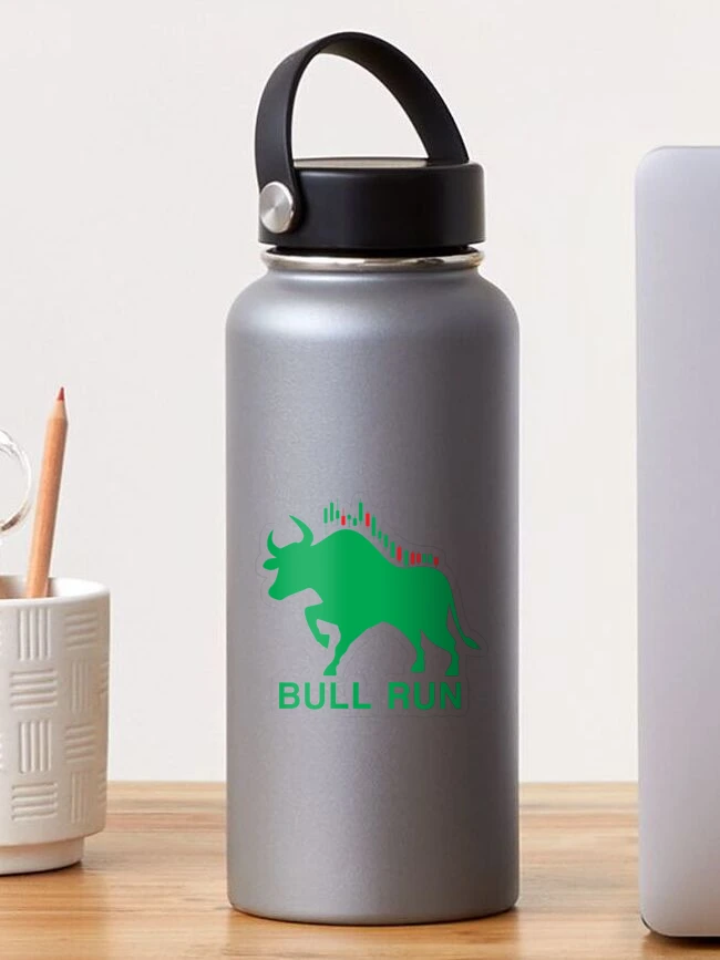 Thumbnail 1 of 3, Sticker, BULL RUN designed and sold by PixelBlueDesign.