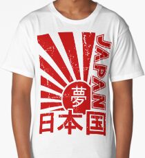 Vintage Japan Rising Sun Kanji T-Shirt Long T-Shirt
