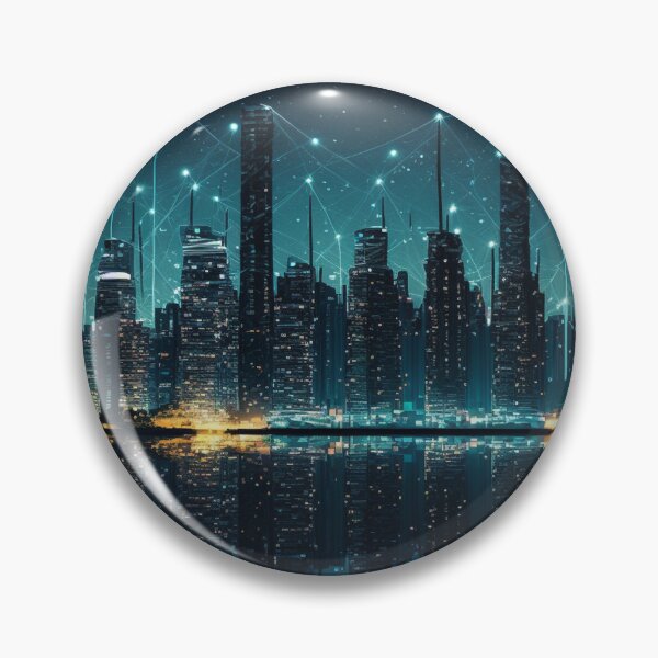 Artikelvorschau, Connected Horizons: Smart Grid City Skyline entworfen und verkauft von Visual Foundry.