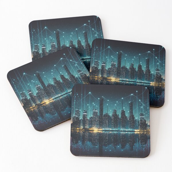 Item preview, Connected Horizons: Smart Grid City Skyline designed and sold by Visual Foundry.