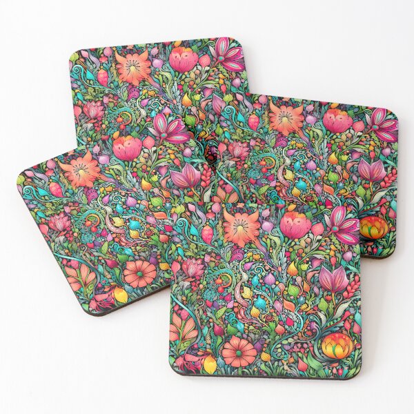 Item preview, Colorful scribble pattern - flowers designed and sold by miss-keysmash.