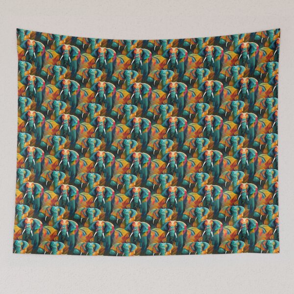 Item preview, Colorful Elephant Print designed and sold by ComerPrintCo.