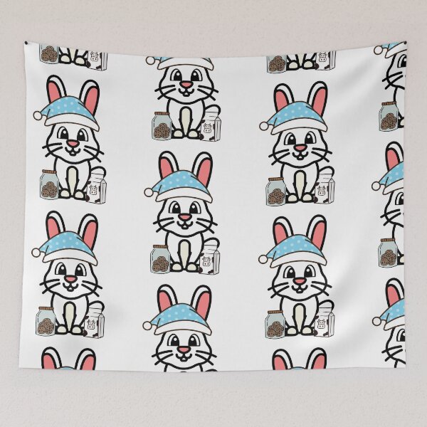 Item preview, Funny bunny is having a midnight snack designed and sold by Pet Station.