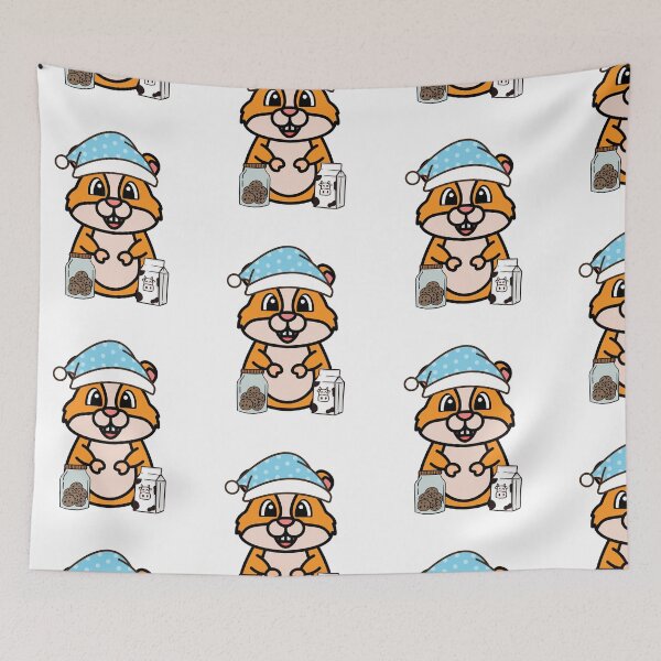 Item preview, Funny Furry hamster is having a midnight snack designed and sold by Pet Station.