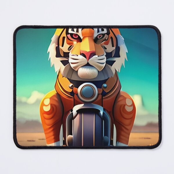 Item preview, tiger riding a motorcycle siberian tiger face tiger head tiger love road savannah designed and sold by Gonçalo Camara.