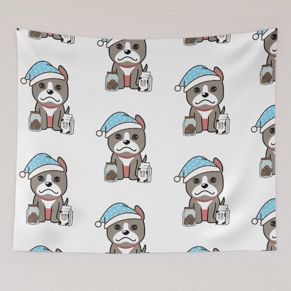Item preview, Funny grey Dog is having a midnight snack designed and sold by Pet Station.