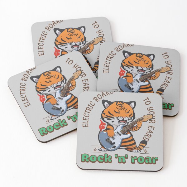 Item preview, Rock n Roar, wild tiger rocking electric guitar designed and sold by The Animal Stuff.