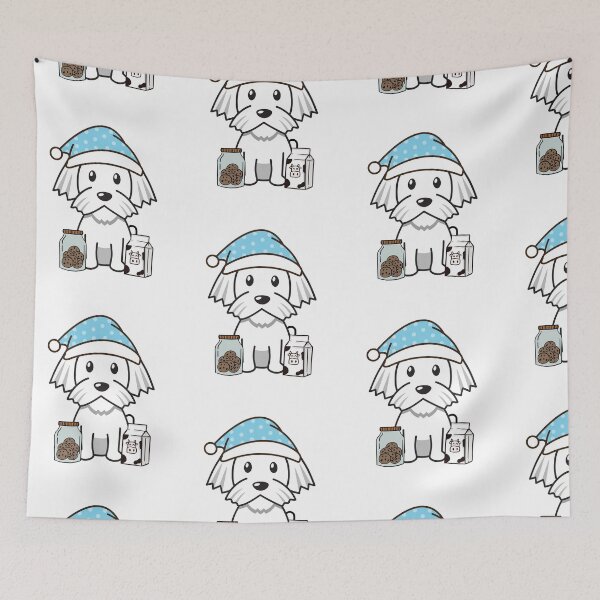 Item preview, Funny white Dog is having a midnight snack designed and sold by Pet Station.