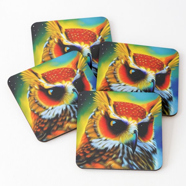Item preview, Colourful Owl, Ai Generated Art  designed and sold by ACC .