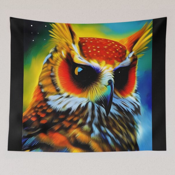 Item preview, Colourful Owl, Ai Generated Art  designed and sold by ACC .