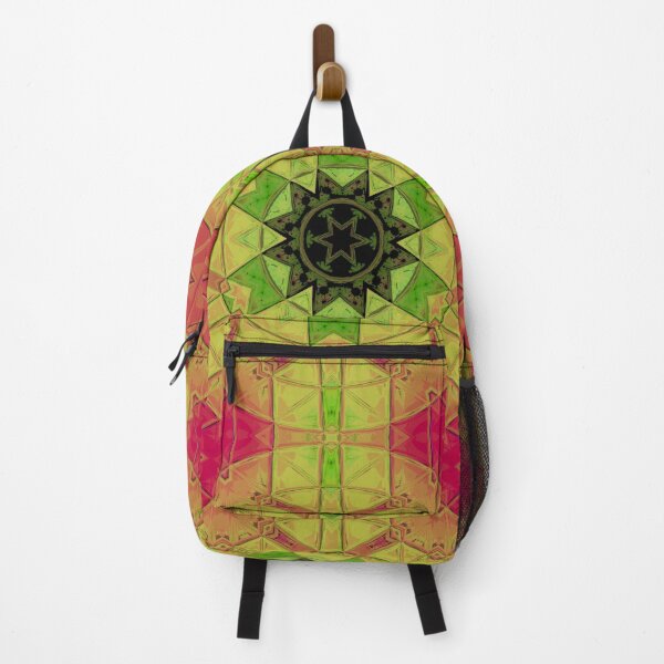 Item preview, Mosaic Kaleidoscope Flower Yellow Green and Pink designed and sold by WormholeOrbital.