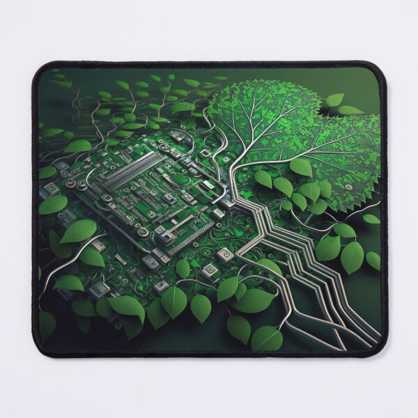 Artikelvorschau, Techno-Nature Fusion: Circuitry Blooms entworfen und verkauft von Visual Foundry.