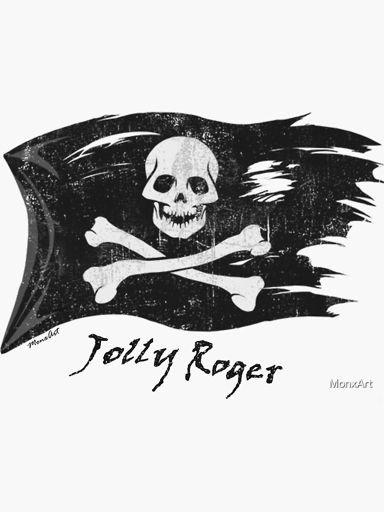 Jolly Roger Sticker for Sale by Machinations