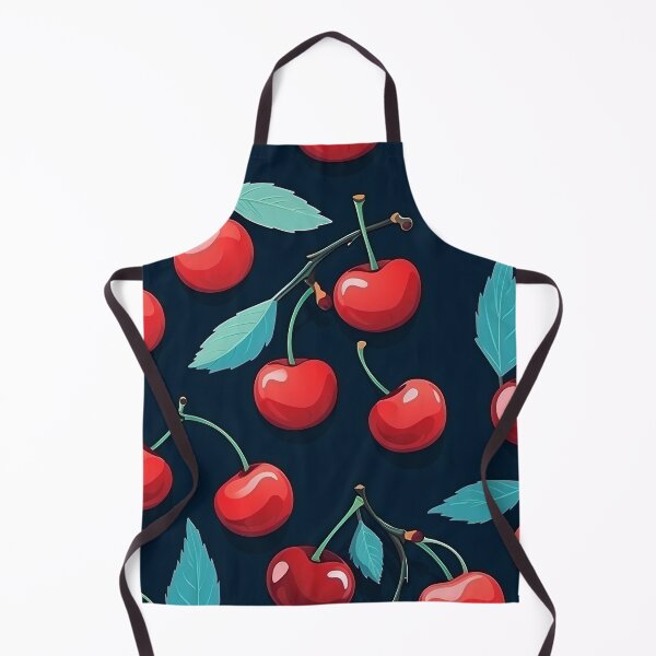 Item preview, Cherries in Blue Background Pattern designed and sold by raviolli000.