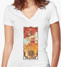 Sun Tarot - Youtube artists Collective Women's Fitted V-Neck T-Shirt