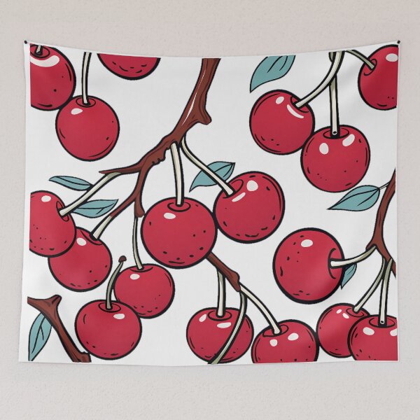 Item preview, Cherries In Transparent Background designed and sold by raviolli000.