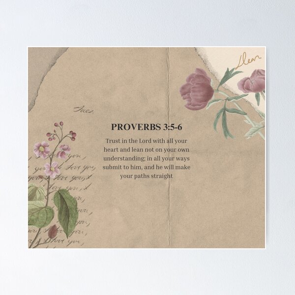 Item preview, Proverbs 3 verse 5-6 Bible verse designed and sold by TeesStorefront.