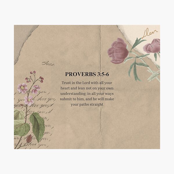 Item preview, Proverbs 3 verse 5-6 Bible verse designed and sold by TeesStorefront.
