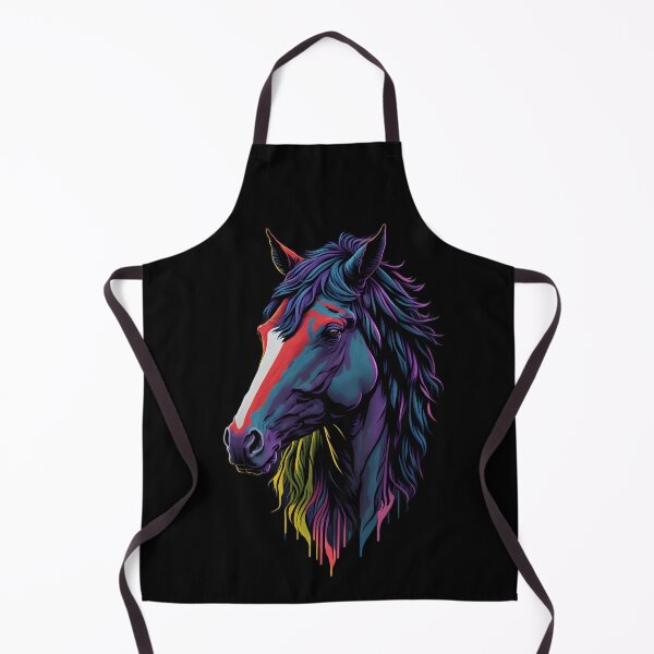 Item preview, Graffiti style portrait of a colourful horse head designed and sold by ZanyPaintbrush.
