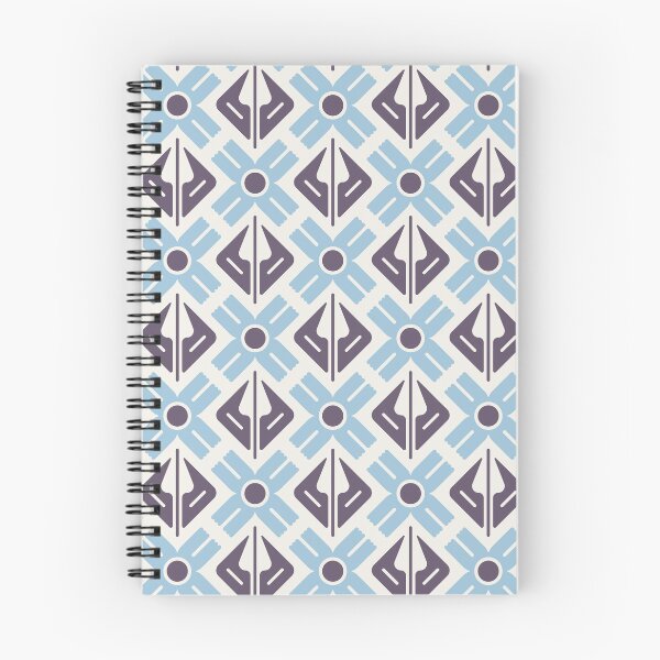 Item preview, KF 0065 F - Retro Vintage Daisy Flower Minimalist 70s Modern Geometric Floral Pattern in Purple and Blue designed and sold by KhakiFinch.