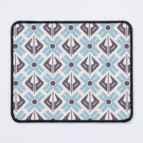 Item preview, KF 0065 F - Retro Vintage Daisy Flower Minimalist 70s Modern Geometric Floral Pattern in Purple and Blue designed and sold by KhakiFinch.