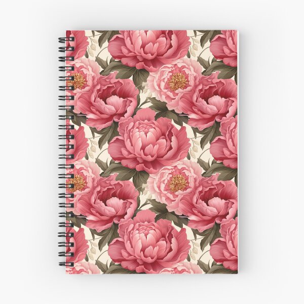 Item preview, Illustrated Peony - Pink and Green Floral Pattern designed and sold by NotArtShirts.