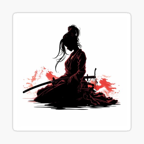 samurai girl Sticker