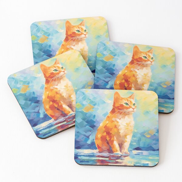 Item preview, Watercolor colored cat16 designed and sold by UnaWu533.