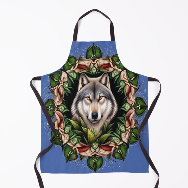 Item preview, A Timber Wolf Surrounded By Ladys Slipper Minnesota State Tattoo Art designed and sold by taiche.