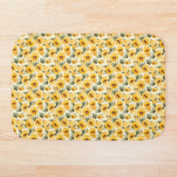 Item preview, Illustrated Pansy - Yellow Floral Pattern designed and sold by NotArtShirts.