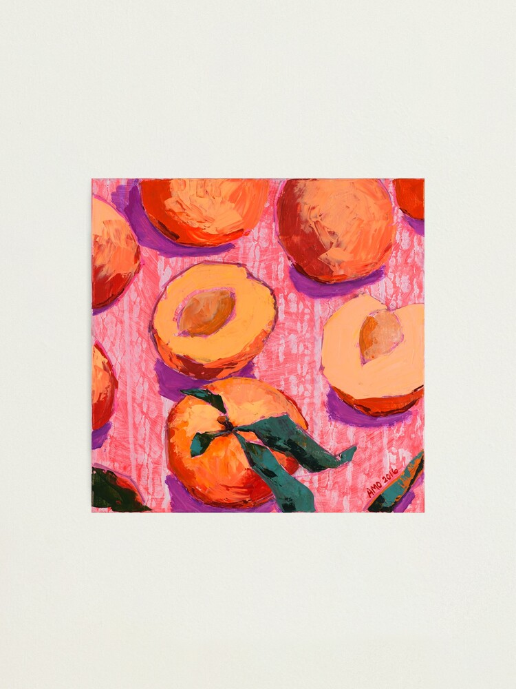 Alternate view of Peaches on Pink Background Photographic Print