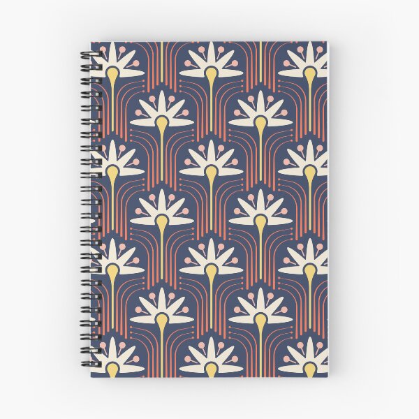 Item preview, KF 0066 D - Retro Vintage Lily Flower Minimalist 70s Modern Geometric Floral Pattern designed and sold by KhakiFinch.