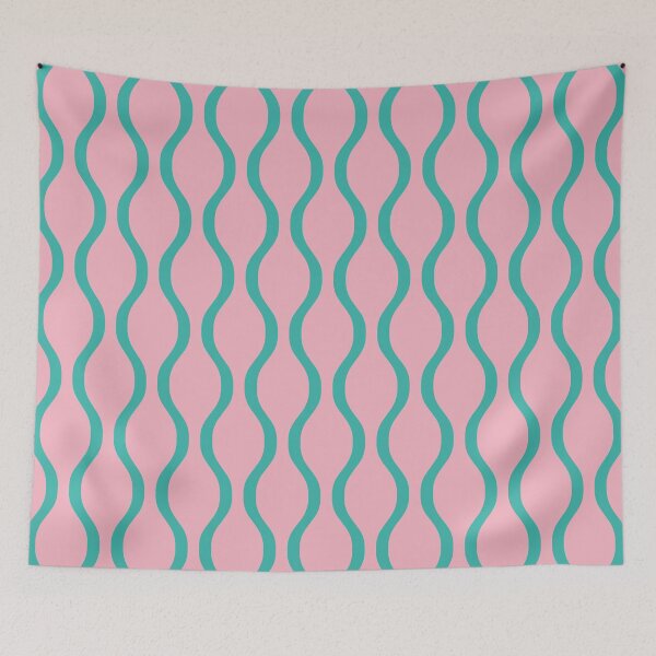 Item preview, Beaded Stripes Pattern in Pink and Turquoise designed and sold by tonymagnerart.