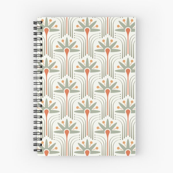 Item preview, KF 0066 E - Retro Vintage Lily Flower Minimalist 70s Modern Geometric Floral Pattern designed and sold by KhakiFinch.