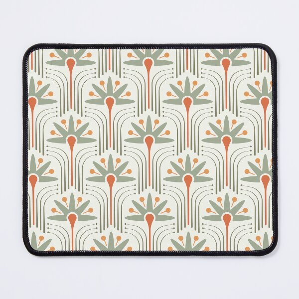 Item preview, KF 0066 E - Retro Vintage Lily Flower Minimalist 70s Modern Geometric Floral Pattern designed and sold by KhakiFinch.