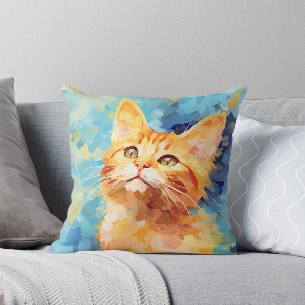 Item preview, Watercolor colored cat17 designed and sold by UnaWu533.