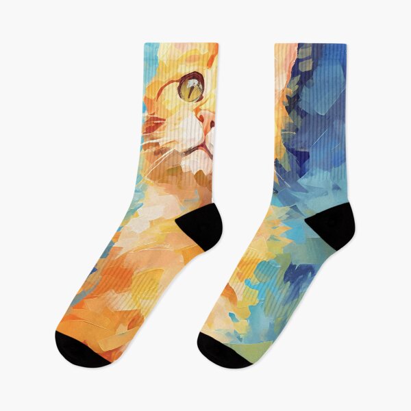 Item preview, Watercolor colored cat17 designed and sold by UnaWu533.