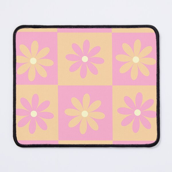 Item preview, Orange and Pink Floral Contrast Tile designed and sold by shopcosmiclatte.