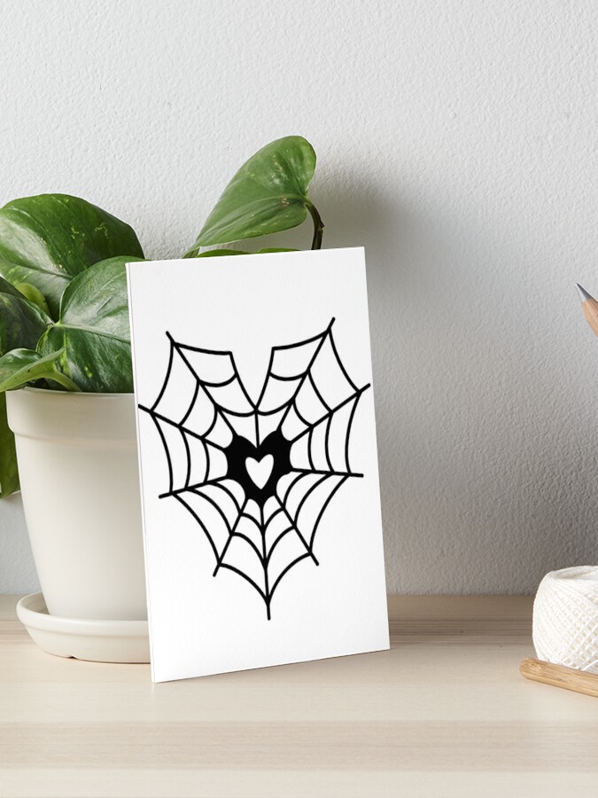 STL file Spiderweb heart wall art spider web love wall decor 2d art  💜・Design to download and 3D print・Cults