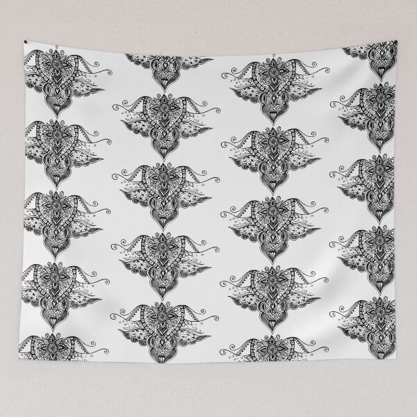 Item preview, Floral tattoo design print designed and sold by honeydoodles6.