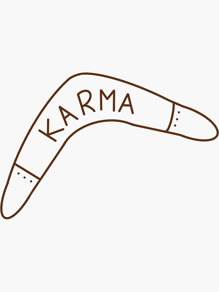 Karma Boomerang Doodle Drawing Vector Illustration Stock Vector (Royalty  Free) 2222234079 | Shutterstock