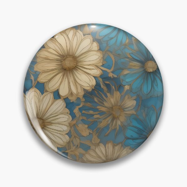 Item preview, UN PASO ADELANTE ESTAMPADO FLORAL AZUL designed and sold by digitalartlb.