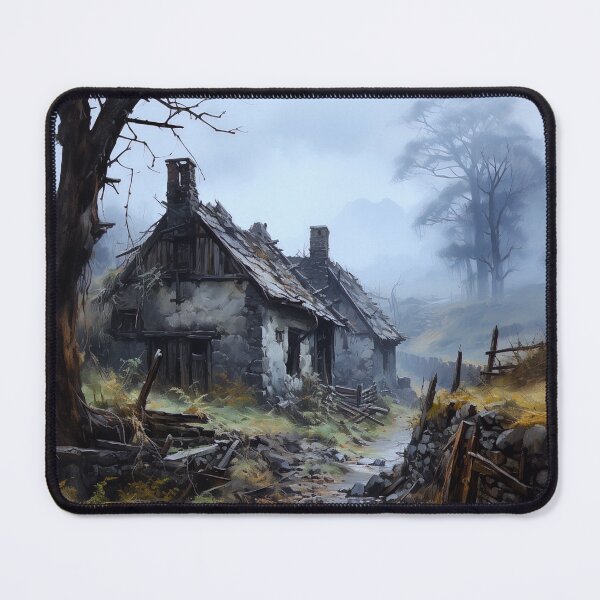 Item preview, Uncaptioned English Stone Cottage Watercolour Style Liminal Abandoned Space designed and sold by liminal-concept.