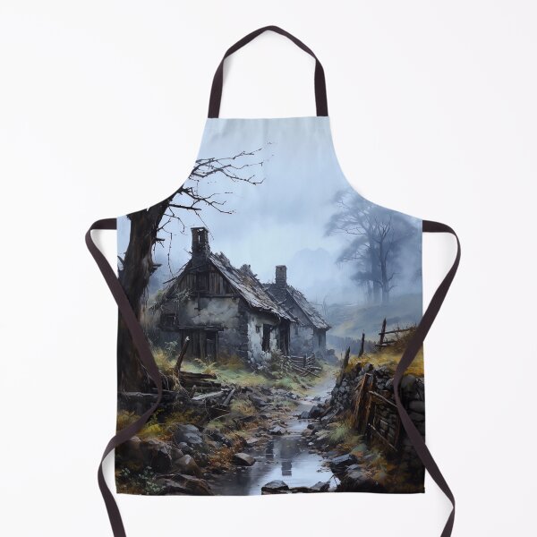 Item preview, Uncaptioned English Stone Cottage Watercolour Style Liminal Abandoned Space designed and sold by liminal-concept.