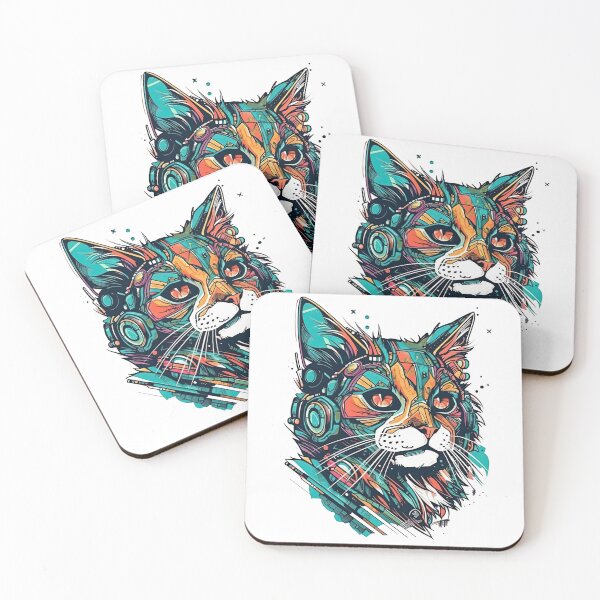 Item preview, - Futuristic Norwegian Forest Cat Design for High-Tech Cat designed and sold by DooodleGod.
