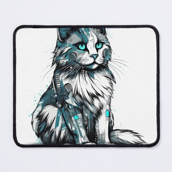 Artikelvorschau, FuturaCat - A Sleek and High-Tech Companion for Norwegian Forest Cat Lovers entworfen und verkauft von DooodleGod.
