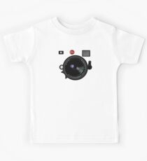Classic Retro Old Vintage Black doff Camera Kids Tee