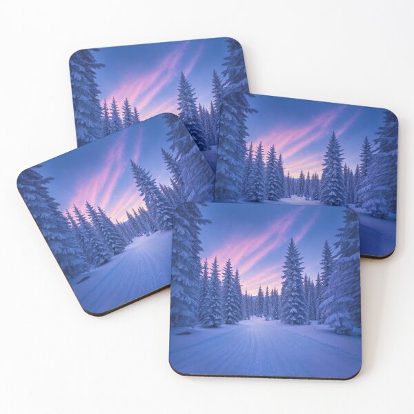 Item preview, A Scenic Snowshoeing Trail Winding Through a Peaceful Winter Wonderland, Ai Generated Art designed and sold by AiGens.